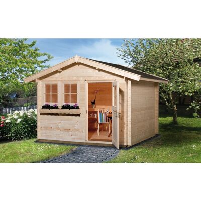 Weka Holz-Gartenhaus Satteldach Unbehandelt 330 cm Weka Holz-Gartenhaus Satteldach Unbehandelt 330 cm