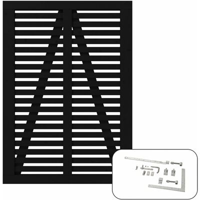 Plus Holz Einzeltor Harmoni Nadelholz Schwarz 100 cm x 140 cm Plus Holz Einzeltor Harmoni Nadelholz Schwarz 100 cm x 140 cm