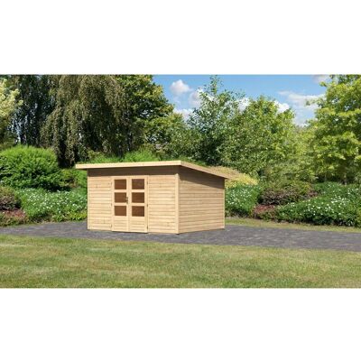 Karibu Holz-Gartenhaus Karlskoga 4 Natur Pultdach Unbehandelt 365 cm x 305 cm Karibu Holz-Gartenhaus Karlskoga 4 Natur Pultdach Unbehandelt 365 cm x 305 cm