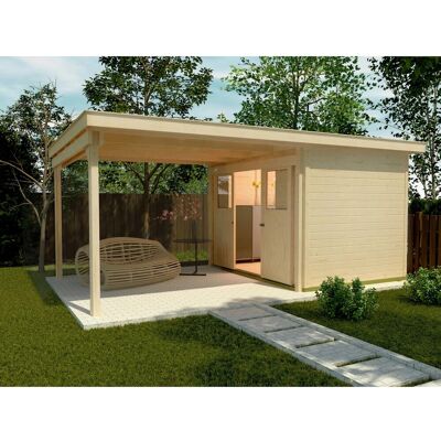 WEKA Gartenhaus Gr.1 - Rechteckig, beige, inkl. Boden WEKA Gartenhaus Gr.1 - Rechteckig, beige, inkl. Boden