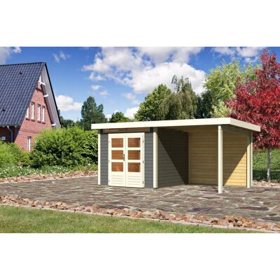 Karibu Holz-Gartenhaus Kumla 3 Terragrau Pultdach Lackiert 240 cm x 240 cm Karibu Holz-Gartenhaus Kumla 3 Terragrau Pultdach Lackiert 240 cm x 240 cm