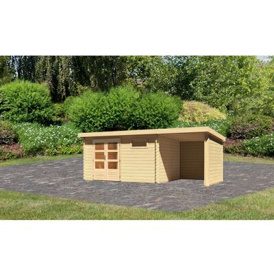 Karibu Holz-Gartenhaus Ängelholm Natur Pultdach Unbehandelt 370 cm x 280 cm Karibu Holz-Gartenhaus Ängelholm Natur Pultdach Unbehandelt 370 cm x 280 cm