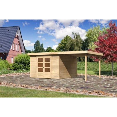 Karibu Holz-Gartenhaus Boras Flachdach Unbehandelt 298 cm x 302 cm Karibu Holz-Gartenhaus Boras Flachdach Unbehandelt 298 cm x 302 cm