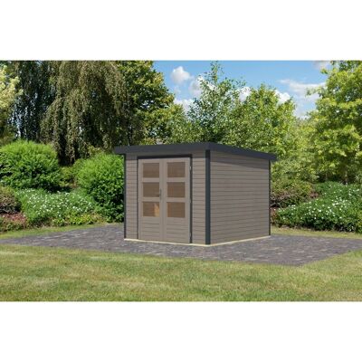 Karibu Gartenhaus Diego 3,5 D Wassergrau/Anthrazit 209 x 238 x 242 cm Karibu Gartenhaus Diego 3,5 D Wassergrau/Anthrazit 209 x 238 x 242 cm