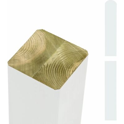 Plus Zaunpfosten Leimholz Kiefer Weiß 9 cm x 9 cm x 268 cm Plus Zaunpfosten Leimholz Kiefer Weiß 9 cm x 9 cm x 268 cm