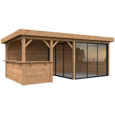 PALMAKO - Lenna Set 407 Slide - 588 x 245 x 300 cm - Braun - Pavilion PALMAKO - Lenna Set 407 Slide - 588 x 245 x 300 cm - Braun - Pavilion
