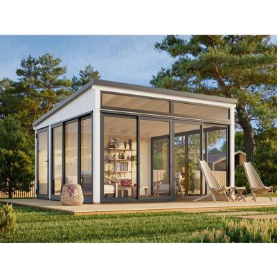 Palmako Holz-Gartenhaus Saga Slide Plus Pultdach Lackiert 420 cm x 420 cm Palmako Holz-Gartenhaus Saga Slide Plus Pultdach Lackiert 420 cm x 420 cm