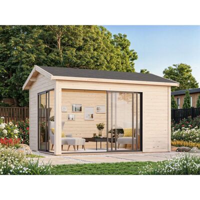 Palmako Gartenhaus Amanda Slide Plus 390 x 300 cm Grau FSC® Palmako Gartenhaus Amanda Slide Plus 390 x 300 cm Grau FSC®