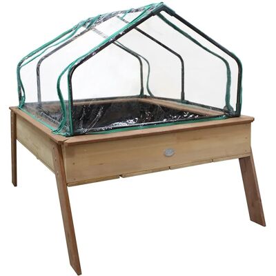 Axi Hochbeet mit Gewächshaus Linda Braun 110 cm x 93,5 cm x 99,8 cm Axi Hochbeet mit Gewächshaus Linda Braun 110 cm x 93,5 cm x 99,8 cm