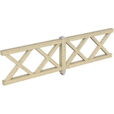 Skan Holz Brüstung Andreaskreuz 335 x 84 cm Fichte Natur Skan Holz Brüstung Andreaskreuz 335 x 84 cm Fichte Natur