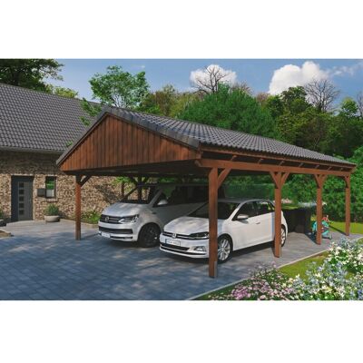 SKANHOLZ - Fichtelberg - 618x808 cm - braun - Carport SKANHOLZ - Fichtelberg - 618x808 cm - braun - Carport