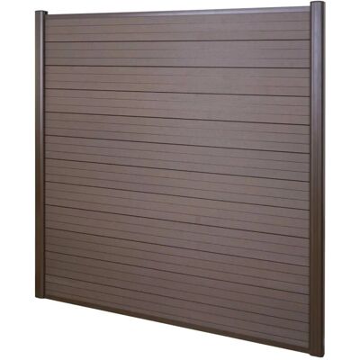 MCW WPC-Sichtschutz Savoie Windschutz Zaun Alu Premium - Basiselement 1,90m Braun MCW WPC-Sichtschutz Savoie Windschutz Zaun Alu Premium - Basiselement 1,90m Braun