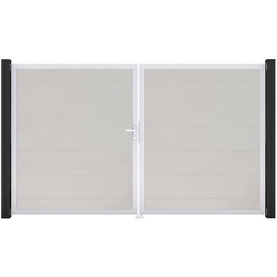 GroJa Tor 2-flg. Basicline Schmal Weiß Rahmen EV1 306 cm x 180 cm DIN Links GroJa Tor 2-flg. Basicline Schmal Weiß Rahmen EV1 306 cm x 180 cm DIN Links