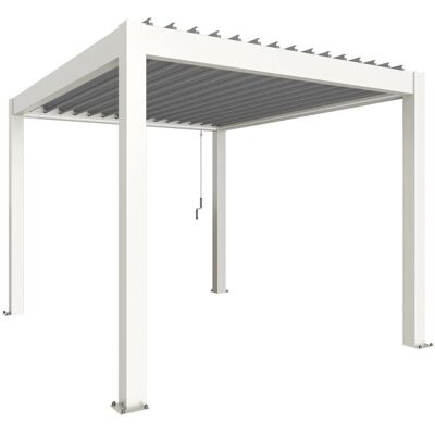 Biohort Pergola 3 m x 3,5 m Weiß/Silber-Metallic Biohort Pergola 3 m x 3,5 m Weiß/Silber-Metallic