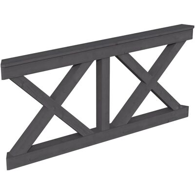 Skan Holz Brüstung Andreaskreuz 180 x 84 cm Fichte Schiefergrau Skan Holz Brüstung Andreaskreuz 180 x 84 cm Fichte Schiefergrau