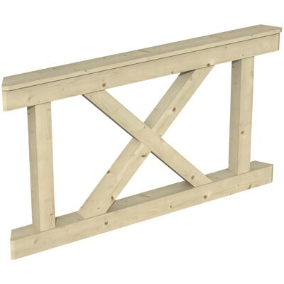 SKANHOLZ Beigefarbene 84cm x 150cm Holzbrüstung - Außenbereich SKANHOLZ Beigefarbene 84cm x 150cm Holzbrüstung - Außenbereich