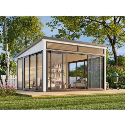 Palmako Holz-Gartenhaus Saga Slide Pultdach Lackiert 420 cm x 420 cm 16,6 m² Palmako Holz-Gartenhaus Saga Slide Pultdach Lackiert 420 cm x 420 cm 16,6 m²
