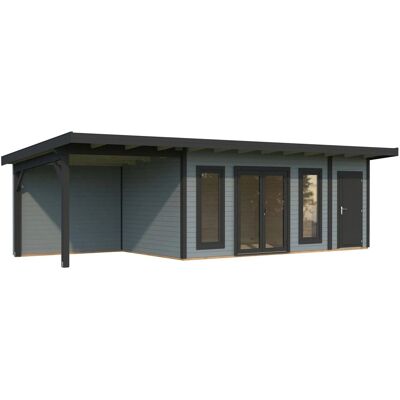 Palmako Holz-Gartenhaus Aurelia Pultdach Lackiert 889 cm x 300 cm 24,6 m² Palmako Holz-Gartenhaus Aurelia Pultdach Lackiert 889 cm x 300 cm 24,6 m²