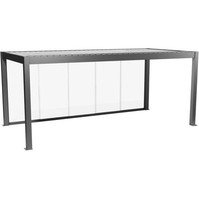 Biohort Glasschiebewand Klarglas 6 m Quarzgrau-Metallic Biohort Glasschiebewand Klarglas 6 m Quarzgrau-Metallic