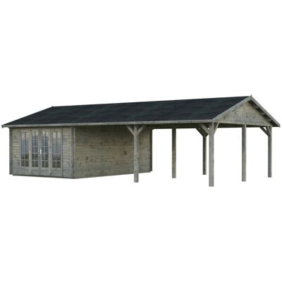 Palmako Gartenhaus Irene 956 x 550 cm Tauchgrundiert Grau FSC® Palmako Gartenhaus Irene 956 x 550 cm Tauchgrundiert Grau FSC®