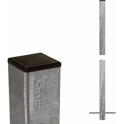 Plus Zaunpfosten Stahl feuerverzinkt 4,5 cm x 4,5 cm x 186 cm Plus Zaunpfosten Stahl feuerverzinkt 4,5 cm x 4,5 cm x 186 cm