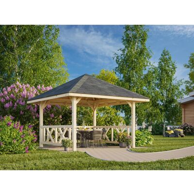 Palmako Pavillon Bianca Set 101 300 x 300 cm Lackiert Weiß FSC® Palmako Pavillon Bianca Set 101 300 x 300 cm Lackiert Weiß FSC®