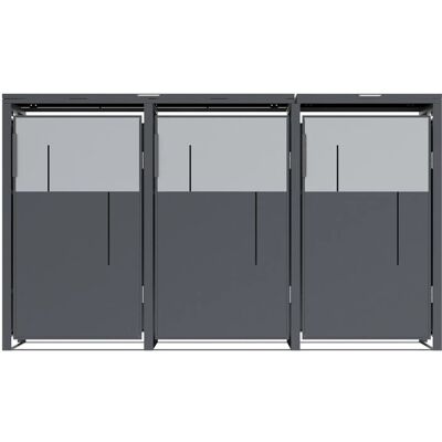Westmann Mülltonnenbox Tonus 3 Anthrazit 80 cm x 198 cm x 116 cm Westmann Mülltonnenbox Tonus 3 Anthrazit 80 cm x 198 cm x 116 cm