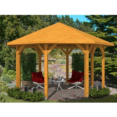 SKANHOLZ Nice 2 Gartenpavillon - Achteckig, Ø 484cm, Hell Eiche SKANHOLZ Nice 2 Gartenpavillon - Achteckig, Ø 484cm, Hell Eiche
