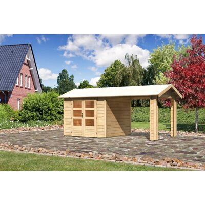 Karibu Holz-Gartenhaus Timra Naturbelassen Satteldach 240 cm x 244 cm Karibu Holz-Gartenhaus Timra Naturbelassen Satteldach 240 cm x 244 cm