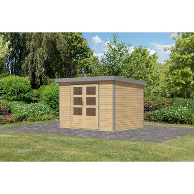Karibu Gartenhaus Diego 4 A Naturbelassen/Graualuminium 209 x 298 x 213 cm Karibu Gartenhaus Diego 4 A Naturbelassen/Graualuminium 209 x 298 x 213 cm