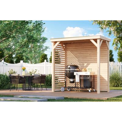 Karibu Pavillon Cannes Outdoorkitchen-Set S naturbelassen 2,31 m x 1,245 m Karibu Pavillon Cannes Outdoorkitchen-Set S naturbelassen 2,31 m x 1,245 m