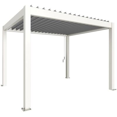 Biohort Pergola 3,5 m x 3 m Weiß/Silber-Metallic Biohort Pergola 3,5 m x 3 m Weiß/Silber-Metallic