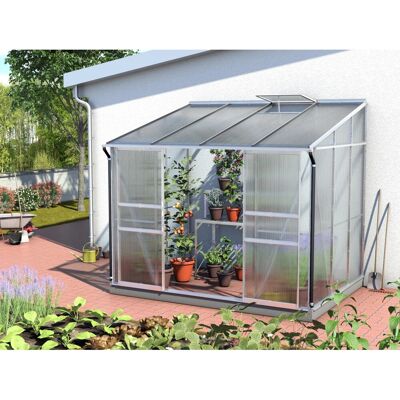 Vitavia Anlehn-Gewächshaus Ida 5200 HKP 6 mm Alu-Blank Vitavia Anlehn-Gewächshaus Ida 5200 HKP 6 mm Alu-Blank