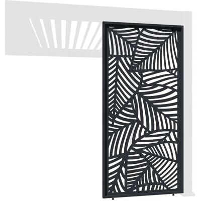 Weide Dekorative Wand für Weide Pergola, Blattdesign anthrazit, aus Aluminium Weide Dekorative Wand für Weide Pergola, Blattdesign anthrazit, aus Aluminium