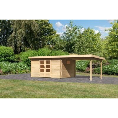 Karibu Holz-Gartenhaus Jeebel 5 Natur Pultdach Unbehandelt 372 cm x 282 cm Karibu Holz-Gartenhaus Jeebel 5 Natur Pultdach Unbehandelt 372 cm x 282 cm