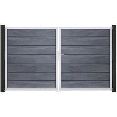 GroJa Grande Steckzaun Tor Premium DIN Links EV1 Steingrau GroJa Grande Steckzaun Tor Premium DIN Links EV1 Steingrau
