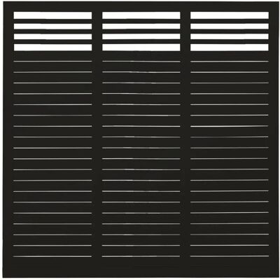 Plus Sichtschutzzaun Decora Nadelholz Schwarz 180 cm x 180 cm Plus Sichtschutzzaun Decora Nadelholz Schwarz 180 cm x 180 cm