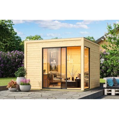 Karibu Gartenhaus Dillen 1 mit Schiebetür Natur Karibu Gartenhaus Dillen 1 mit Schiebetür Natur