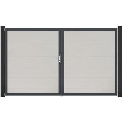 GroJa Tor 2-flg. Basicline Schmal Weiß Rahmen DB703 306 cm x 180 cm DIN Links GroJa Tor 2-flg. Basicline Schmal Weiß Rahmen DB703 306 cm x 180 cm DIN Links