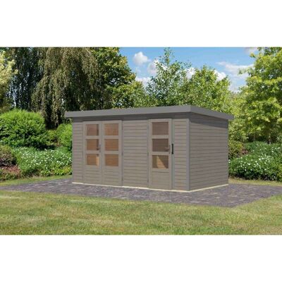 Karibu Gartenhaus Alfredo D Wassergrau/Graualuminium 209 x 400 x 213 cm Karibu Gartenhaus Alfredo D Wassergrau/Graualuminium 209 x 400 x 213 cm