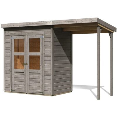 Karibu Gartenhaus Vellinge 2 m. Anbaudach Vorvergraut 219 x 178 x 122 cm Karibu Gartenhaus Vellinge 2 m. Anbaudach Vorvergraut 219 x 178 x 122 cm