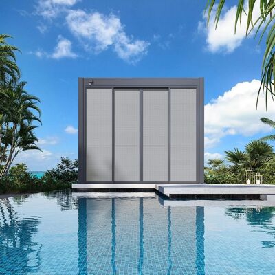 Weide Sichtschutz Textil Für Pergola Schiebepaneel Anthrazit3.0 Meter Anthrazit Weide Sichtschutz Textil Für Pergola Schiebepaneel Anthrazit3.0 Meter Anthrazit