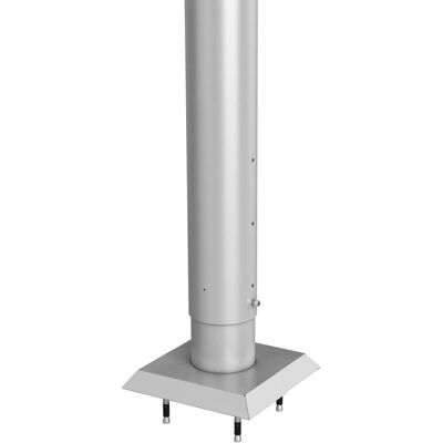 BIOHORT Zaunpfosten - 187cm Silber Stahl für Sichtschutz BIOHORT Zaunpfosten - 187cm Silber Stahl für Sichtschutz