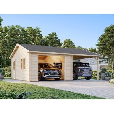 Palmako Garage Roger ohne Tor 653 x 550 cm Tauchgrundiert Transparent FSC® Palmako Garage Roger ohne Tor 653 x 550 cm Tauchgrundiert Transparent FSC®