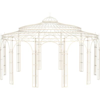 Eleo Pavillon Metall Toskana 340 cm x Ø 550 cm Pulverbeschichtet Weiß Eleo Pavillon Metall Toskana 340 cm x Ø 550 cm Pulverbeschichtet Weiß