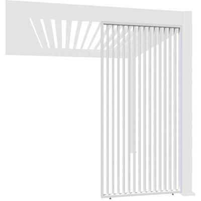Weide Vertikale Seitenwand Lamellenwand Für Pergola Aus Aluminium Weiß 1.23 Meter Weide Vertikale Seitenwand Lamellenwand Für Pergola Aus Aluminium Weiß 1.23 Meter