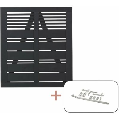 Plus Holz Einzeltor Silence Nadelholz Schwarz 100 cm x 110 cm Plus Holz Einzeltor Silence Nadelholz Schwarz 100 cm x 110 cm