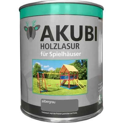 Karibu Holzlasur für Spielhäuser Silbergrau 750 ml Karibu Holzlasur für Spielhäuser Silbergrau 750 ml