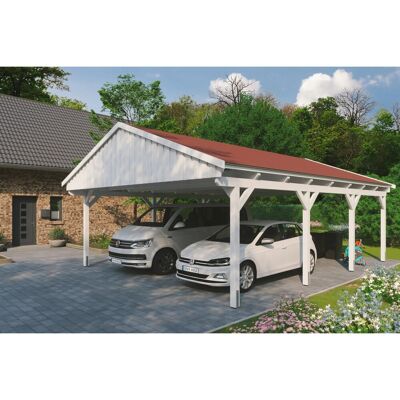 SKANHOLZ - Fichtelberg - 618 x 808 cm - Weiß - Carport SKANHOLZ - Fichtelberg - 618 x 808 cm - Weiß - Carport
