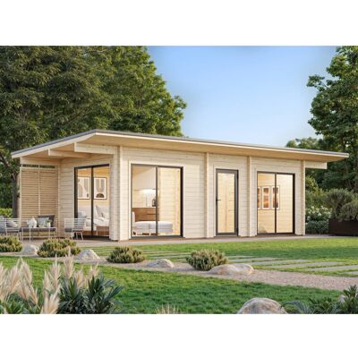 Palmako Ferienhaus Cecilia 760 x 314 cm Naturbelassen FSC® Palmako Ferienhaus Cecilia 760 x 314 cm Naturbelassen FSC®